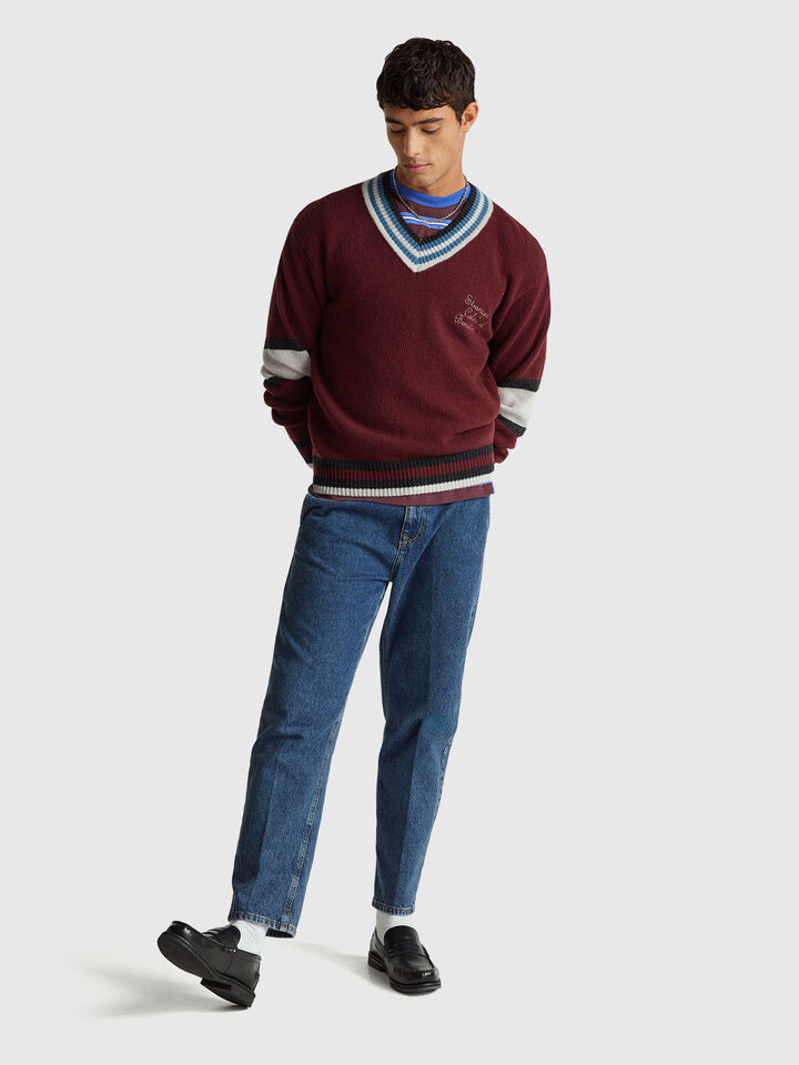 V NECK SWEATER L/S Men image number 3